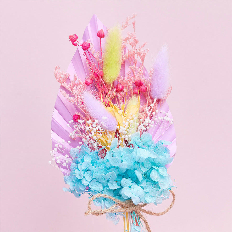 Dried Palm Spear Bouquet (Rainbow Sherbet)