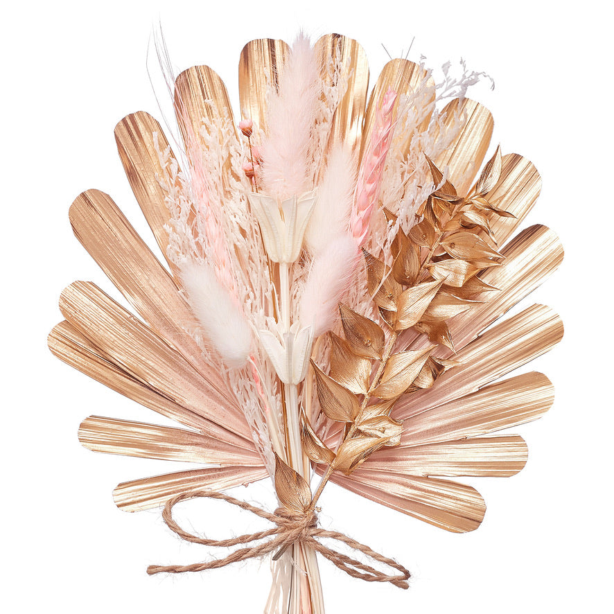 Shell Palm Bouquet (Pink, Gold & White)