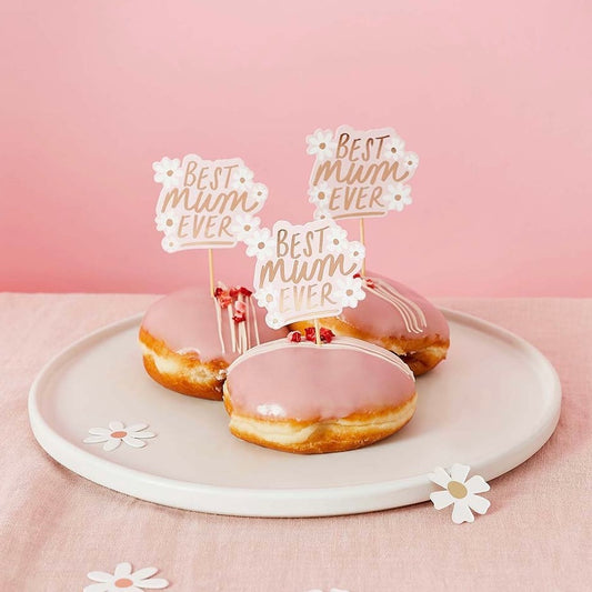 Daisy 'Best Mum Ever' Food Picks - Pack of 12