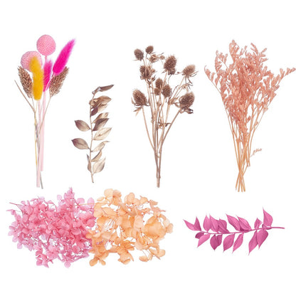 Deluxe Dried Flower Box (Hot Pink, Orange & Gold)