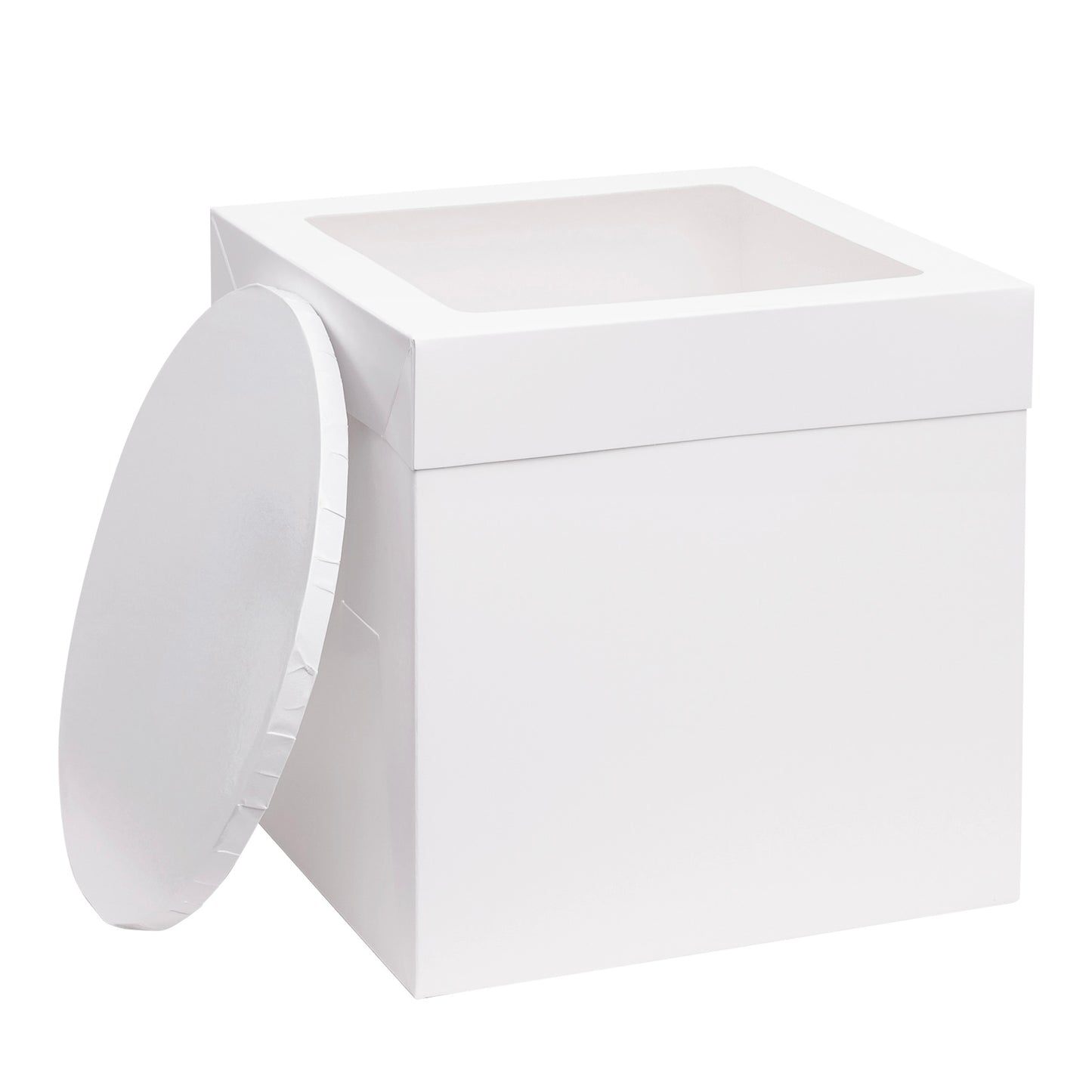 White Gloss Cake Drum & Windowed Box Set
