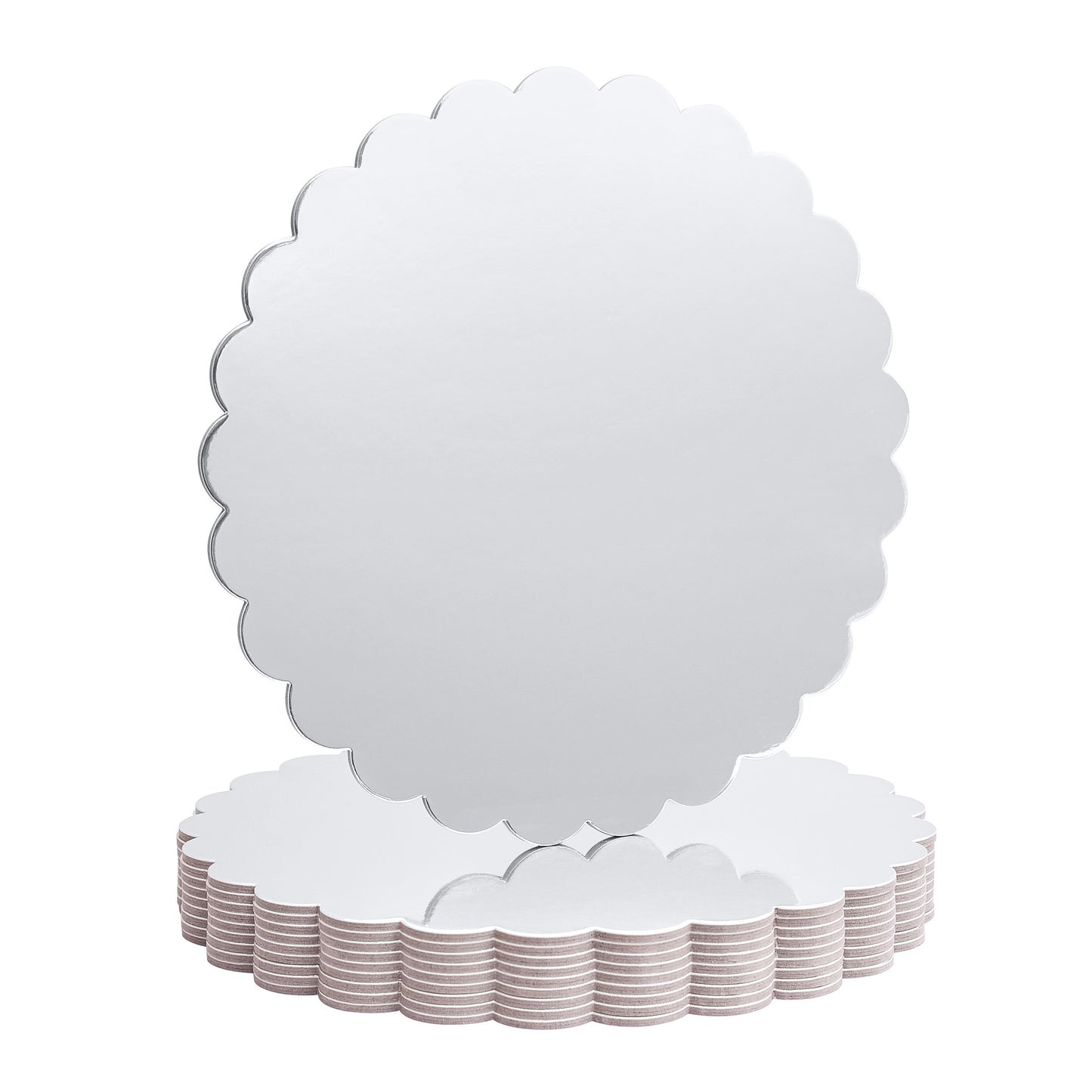 Silver Mirrored Cake Boards (Pack of 10)